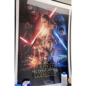 Star Wars TFA framed movie poster